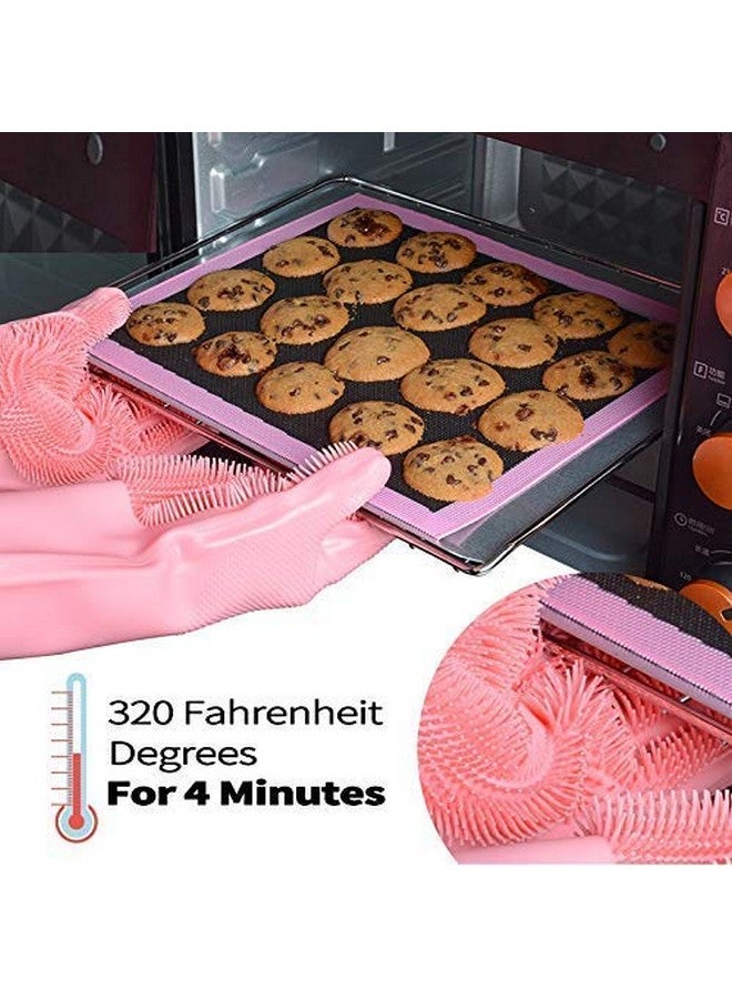 Surat Dream Silicon Gloves For Dish Washing Scrubbing Gloves For Kitchen, Pet Grooming, Car, Bathroom Hand Combo (Multi Color) - Image 4