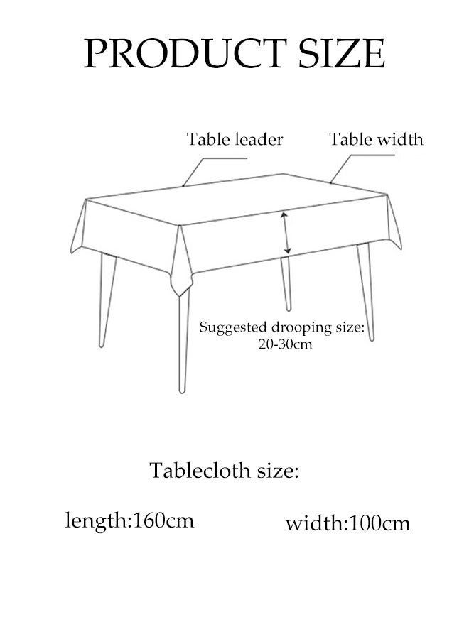 DUNISO Rectangular tablecloth, all cotton tablecloth with tassels, dust-proof coffee table cover cloth, heat-resistant and wear-resistant, suitable for dining tables, desks, dressing tables, counters, coffee tables, 100 * 160cm - Image 2