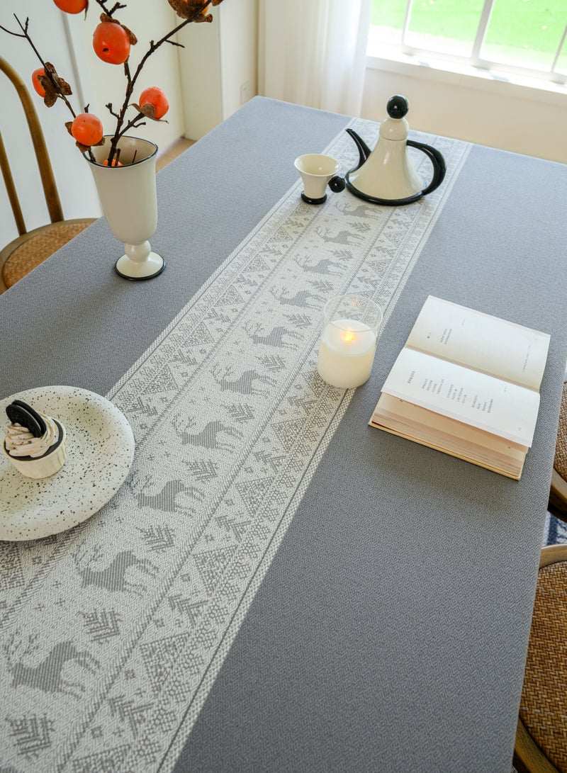 DUNISO Rectangular tablecloth, all cotton tablecloth with tassels, dust-proof coffee table cover cloth, heat-resistant and wear-resistant, suitable for dining tables, desks, dressing tables, counters, coffee tables, 100 * 160cm - Image 5