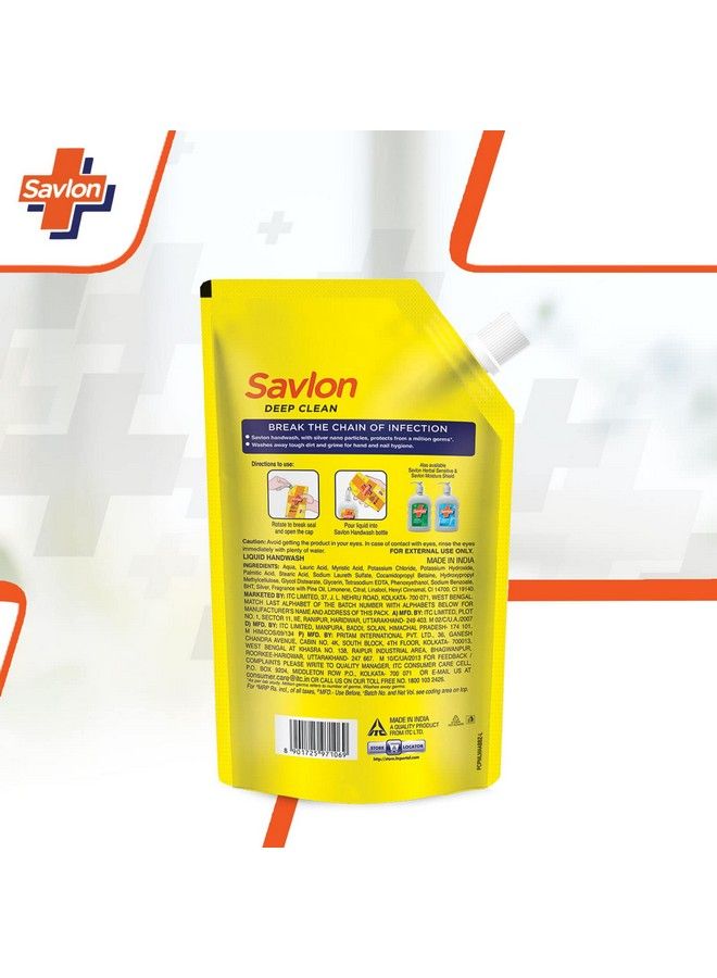 Savlon Deep Clean Germ Protection Liquid Handwash Refill Pouch 725Ml - Image 4