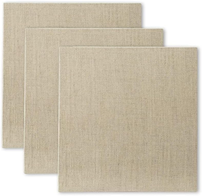 Senso Clear Primed Linen Panels - 10x10-3 Pack of Panels for Painting Oils, Acrylics, Pastels and More - Image 2