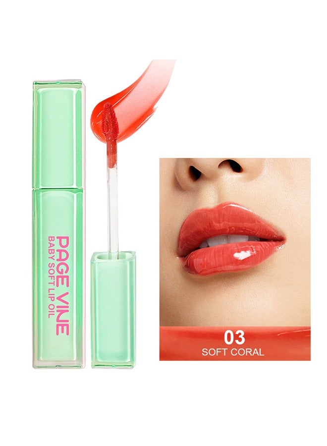 PAGE VINE النعناع الأخضر أنبوب مربع لمعان الشفاه مرآة أحمر الشفاه لمعان الشفاه 03# - Image 1