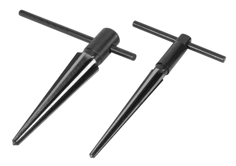 Performance Tool W2967 Tapered Reamer Set with T-Handle and Carbon Steel Contstruction to Align Holes or Remove Burrs from Pipe, Tubes, and More (2-Piece), Black - Image 1