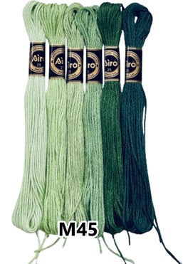 Airo Muline Etamine Cotton Embroidery Thread Thread 6 Piece Set 