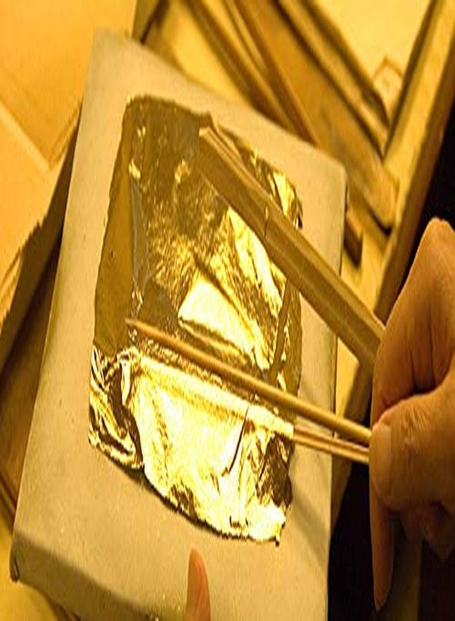 ASK VARK WALA 24K Genuine Edible Gold Leaf - Real Gold Leaf - Big Size 15cm x 10cm - Big 15 Sheets - Original Gold Leaf Sheets for | Art | Food | Craft | Decoration | Beauty - Real & Pure Edible Gold (25) - Image 5