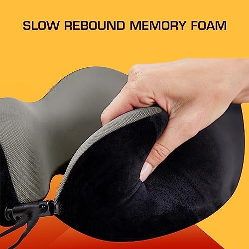 Billebon Extra Soft Memory Foam Luxury Travel Neck Support Rest Pillow with Soft Washable & Removable Cover, Multipurpose Comfortable Travel Pillow for Airplane - Image 5
