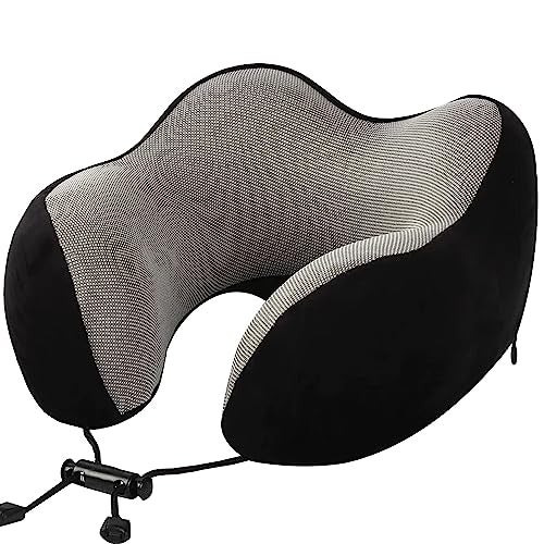 Billebon Extra Soft Memory Foam Luxury Travel Neck Support Rest Pillow with Soft Washable & Removable Cover, Multipurpose Comfortable Travel Pillow for Airplane - Image 1