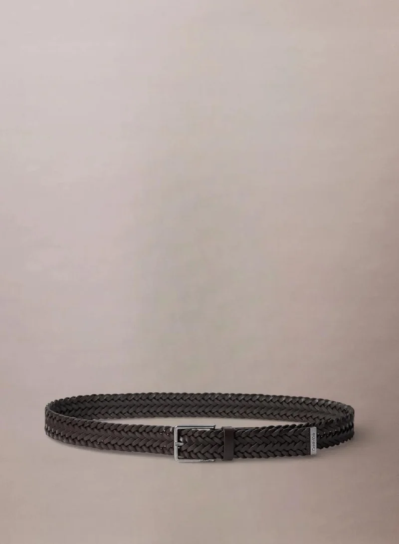 Calvin Klein Braided Full-Grain Leather Belt