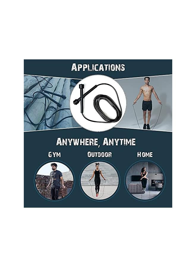 PROMASS Kids Jump Rope, 2 Pack Skipping Rope Adult - Jumping Rope Adjustable For Men Women Jump Rope For Exercise Fat Burning Workout Home Or Gym Personal Training Rope Pack(Pink, Black) - Image 3