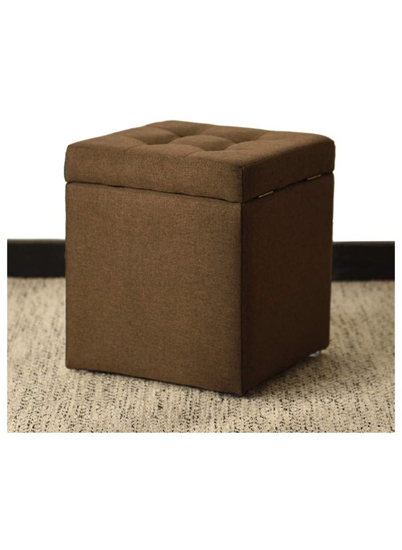 FFD Ottoman Storage Stool Foldable Ottoman Foot Rest Seat Square Ottoman Stool Toy Box Coffee Table Shoe Change Bench Seat For Living room Bedroom Bench - Image 3