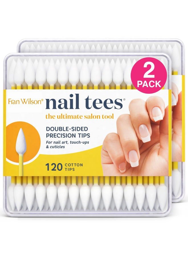 Fran Wilson Nail Tees Cotton Tips 120 Count (2 Pack) - Image 1