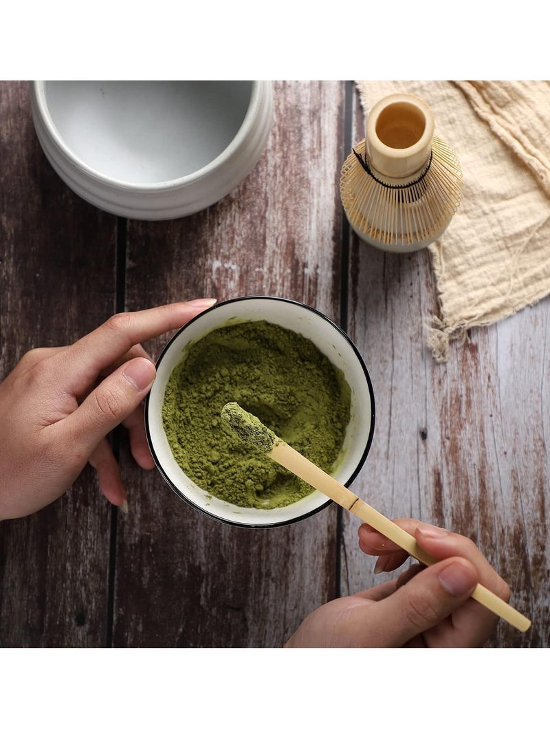 Arabest - 4 Piece Matcha Set, Traditional Tea Set with Ceramic Bowl, Scoop, Prong Bamboo Matcha Whisk and Holder - Image 1