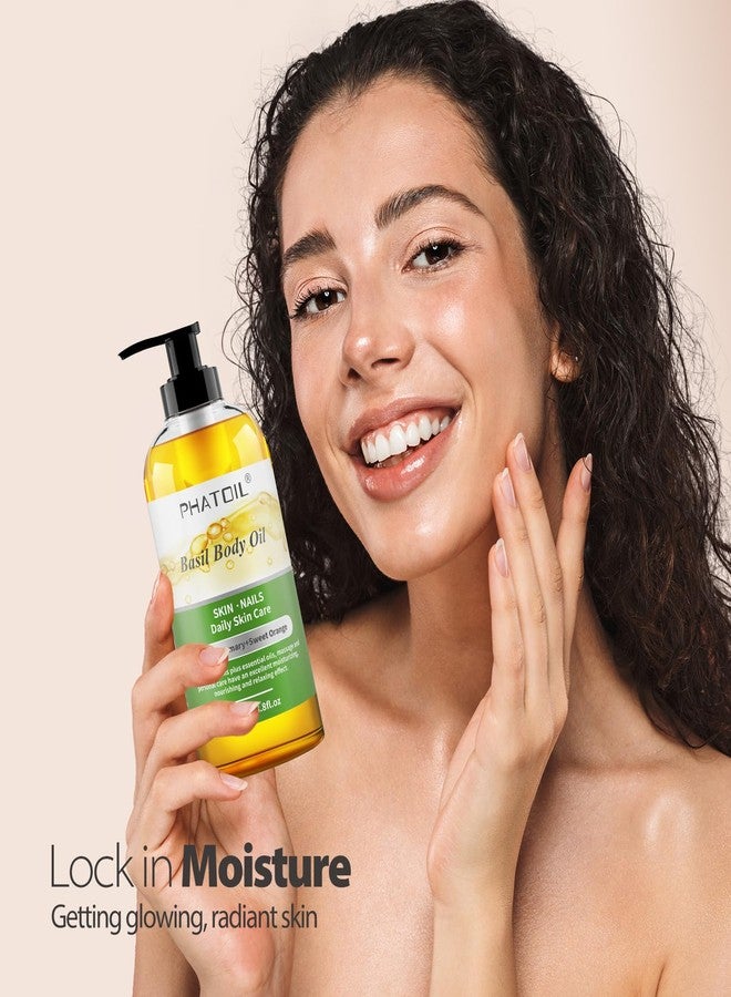 PHATOIL زيت الجسم بالريحان من PHATOIL مع مضخة، 260 مل (8.8 أونصة سائلة) زيت تدليك متعدد الاستخدامات بزيت الريحان، مزيج من الزيوت النباتية الطبيعية والزيوت الأساسية، رائع للعناية بالبشرة، زيوت الجسم للنساء والرجال - Image 5