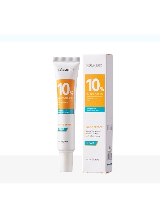 Kormesic 10% Benzoyl Peroxide Gel 30ml - Image 1