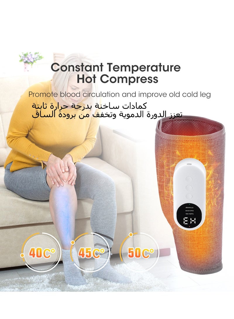 Lowyam 2Pcs Electric Leg Massager Leg Shaping Wireless Air Compression Heating Calf Massager with 3 Modes 3 Intensities Arm Body Circulation Muscle Relaxation Varicose Veins Physiotherapy - Image 5