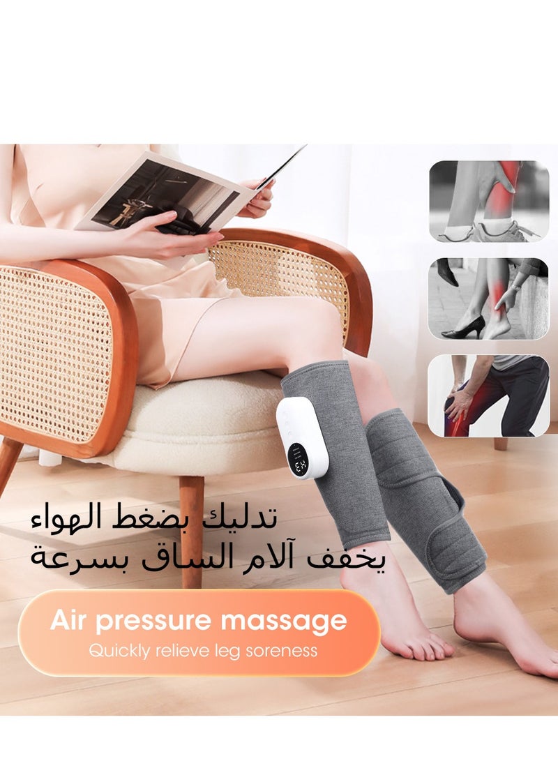 Lowyam 2Pcs Electric Leg Massager Leg Shaping Wireless Air Compression Heating Calf Massager with 3 Modes 3 Intensities Arm Body Circulation Muscle Relaxation Varicose Veins Physiotherapy - Image 3