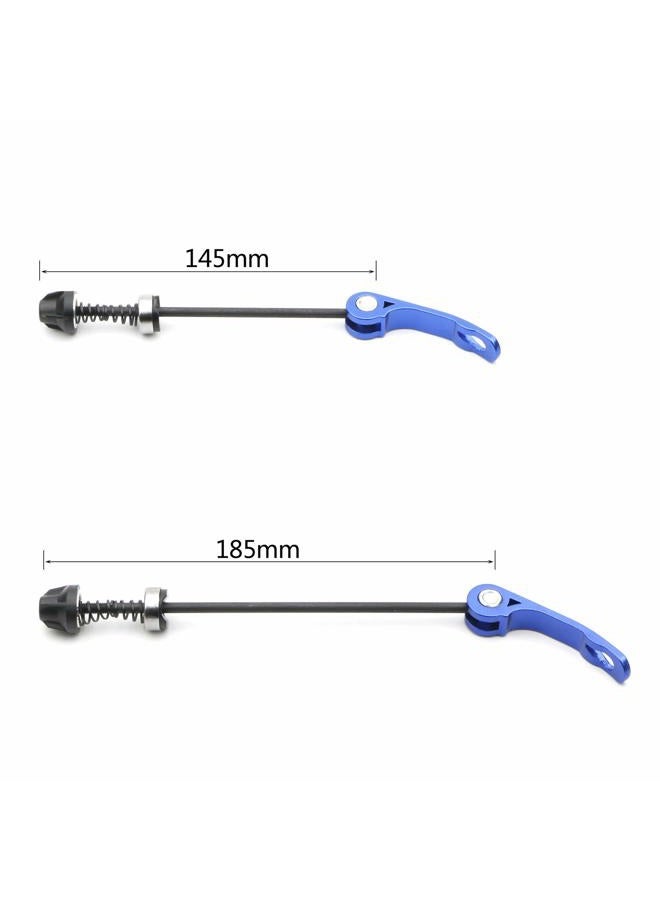 Rowiz Black/Blue Quick Release Bicycle Hub Front & Rear Bicycle Axle Hollow Shaft Fit for Road Bike, Mountain Bike, MTB, BMX, 2 Pairs blue - Image 3