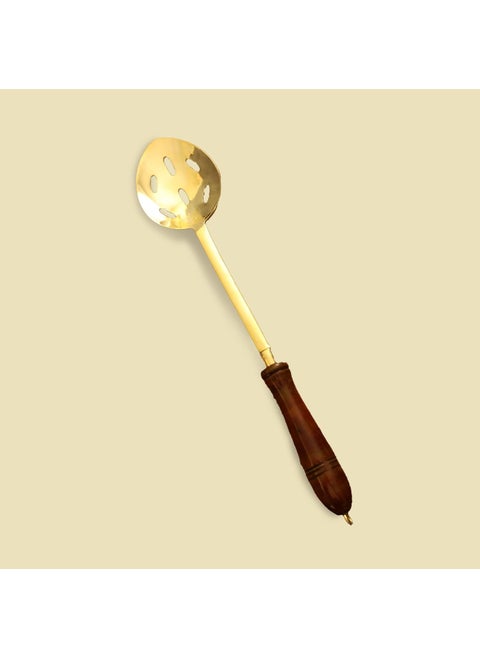 Putrika Traditional Handcrafted Brass Utensil Ladle Brass Cookware Serving Spoon Cooking LadleTableware Dinnerware Frying ladleSkimmer