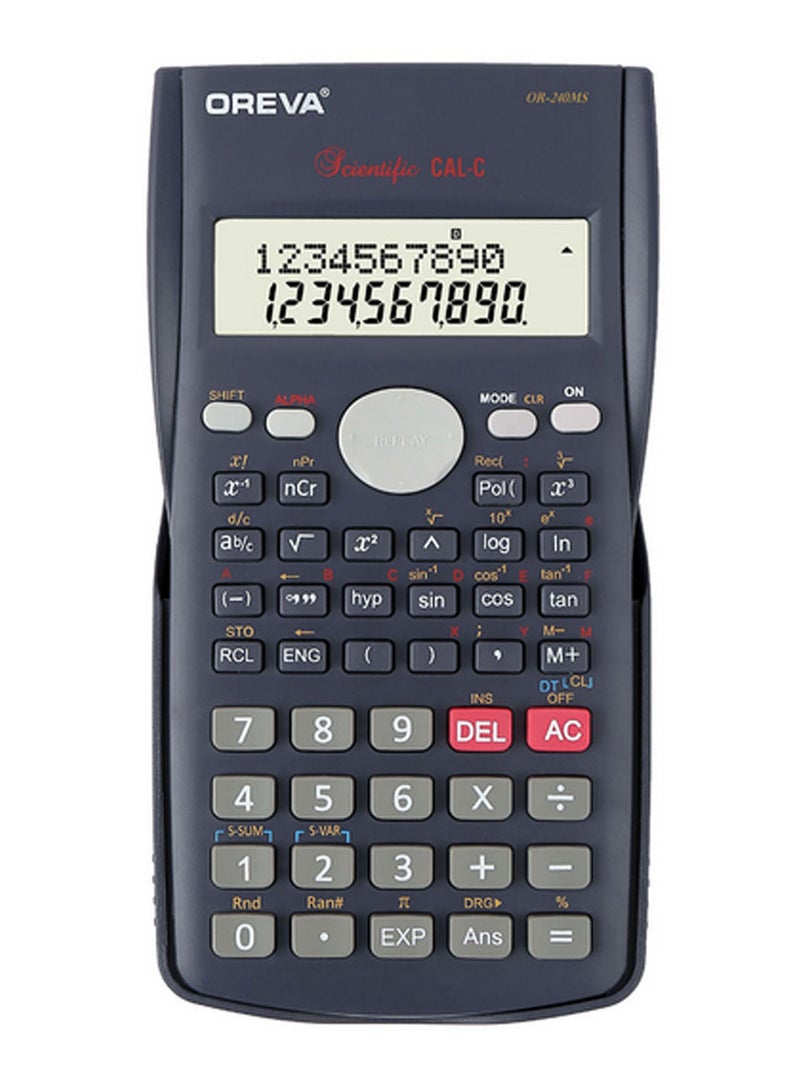 OREVA OR-240 MS 2-Line, 10-digits, 131 functions, Engineering Scientific Calculator, Suitable for School and Business Black - Image 1