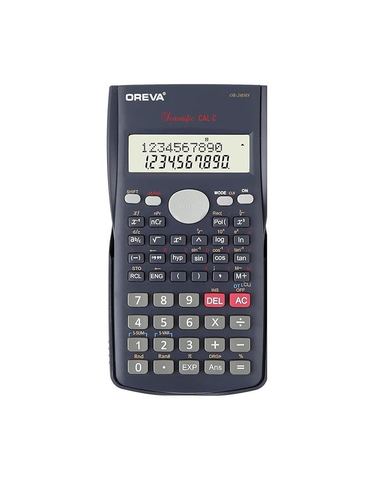 OREVA OR-240 MS 2-Line, 10-digits, 131 functions, Engineering Scientific Calculator, Suitable for School and Business Black - Image 2