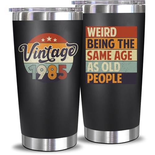NewEleven 40th Birthday Gifts For Men Women - 1985 40th Birthday Decorations For Men Women - Turning 40-40 Year Old Gifts For Man, Woman, Mom, Dad, Wife, Husband - 20 Oz Tumbler - Image 1