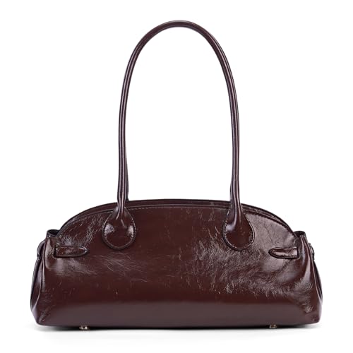 JQWSVE Shoulder Bags for Women Vintage Brown Purse Luxury Carryall Bag Faux Leather Shoulder Handbag - Image 1