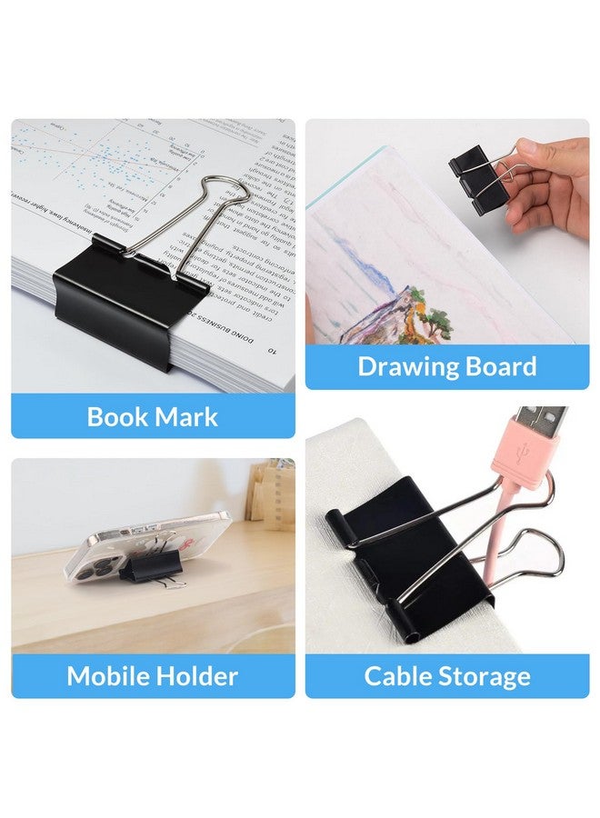 OWLKELA 2 Inch 24 Pack Extra Large Binder Clips, Jumbo Paper Clips, Big Paper Clamps, Binder Clips Large Size For Home, School And Office Supplies - Image 5