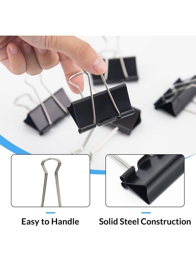 OWLKELA 2 Inch 24 Pack Extra Large Binder Clips, Jumbo Paper Clips, Big Paper Clamps, Binder Clips Large Size For Home, School And Office Supplies - Image 4