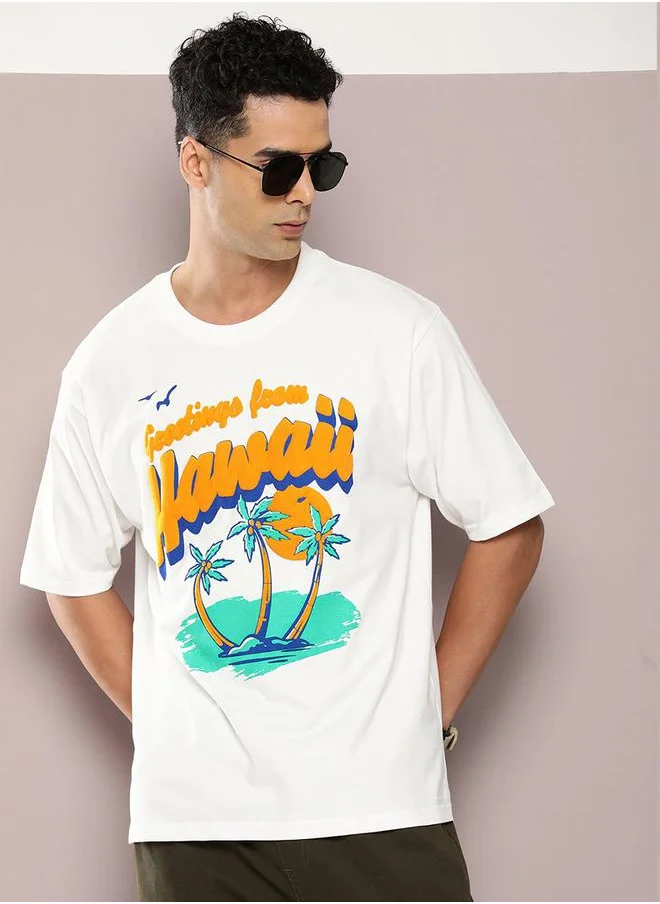 Dillinger Puff Graphic Print Oversized T-Shirt by Styli