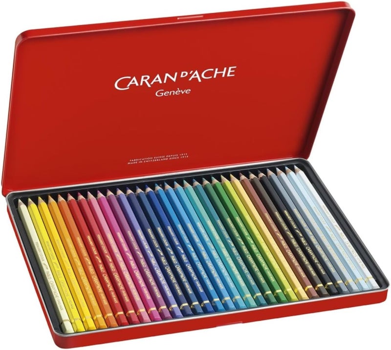 Caran d'Ache Pablo Colored Pencil Set of 30 in Metal Box - Image 1