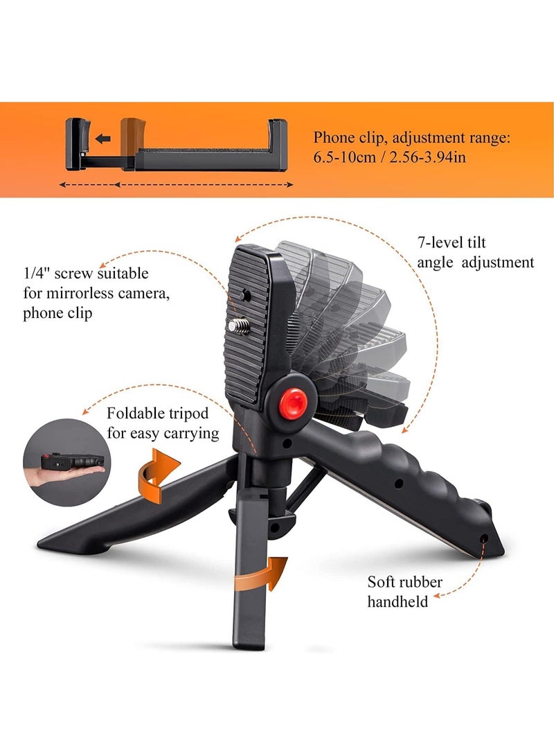 مجموعة فلوق فيديو 6 في 1 للموبايل – تضم ميكروفون بندقية، إضاءة سيلفي، حامل ثلاثي، حامل هاتف، حامل مضاد للاهتزاز وفوم عازل للضوضاء – مثالية لليوتيوب وتيك توك وصناعة المحتوى - Image 3