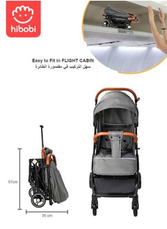 hibobi Lightweight Compact Folding Travel Cabin Pushchair Stroller For Baby  - Image 3