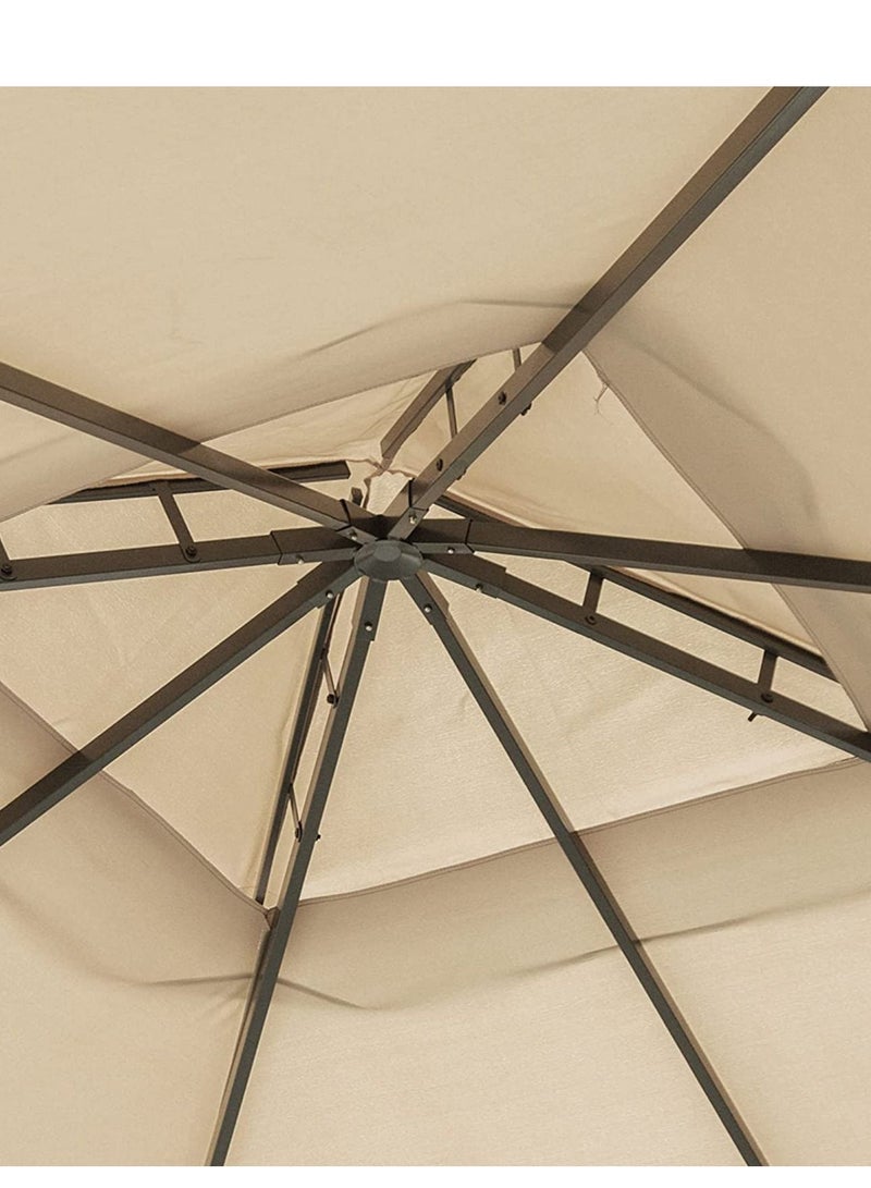 Living Outdoor Patio Gazebo with Polyester Curtains and Netted Screens 300*300cm. - Image 5