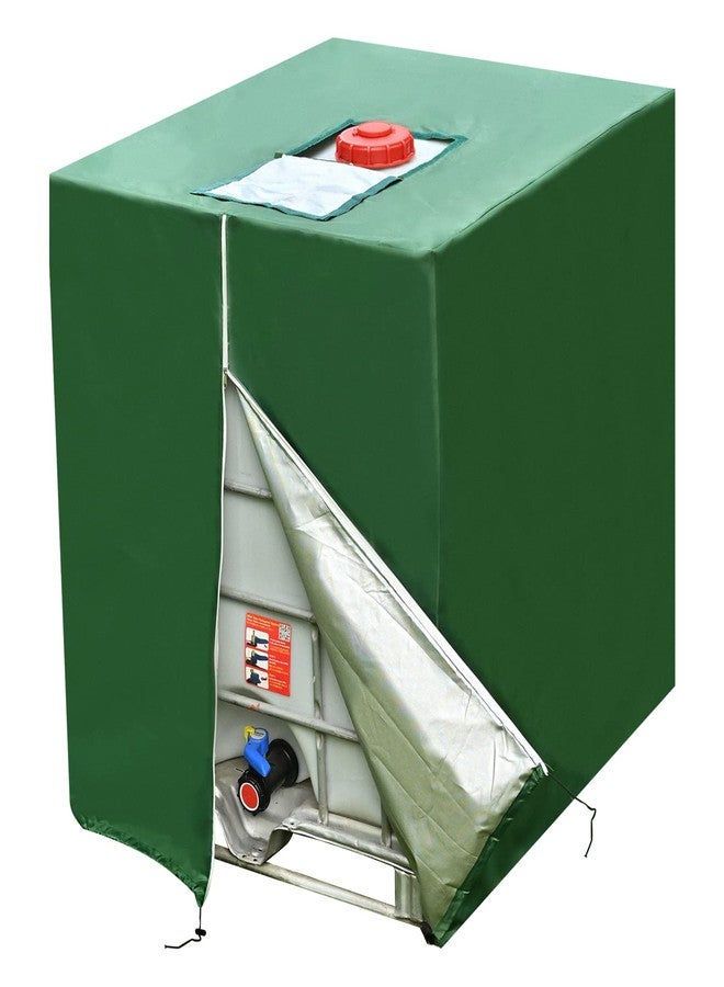Huapate IBC Tote Cover 275Gallon/1000L Green Zipper 420D Protector - Image 1