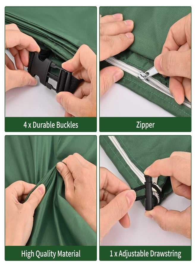 Huapate IBC Tote Cover 275Gallon/1000L Green Zipper 420D Protector - Image 3