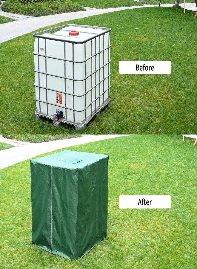 Huapate IBC Tote Cover 275Gallon/1000L Green Zipper 420D Protector - Image 5