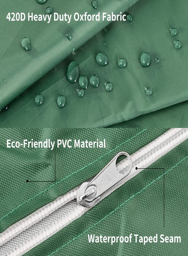 Huapate IBC Tote Cover 275Gallon/1000L Green Zipper 420D Protector - Image 2