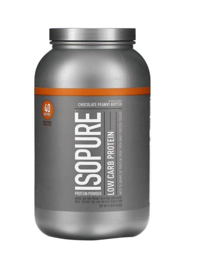 Isopure Nature's Best Isopure Low Carb Protein, Chocolate Peanut Butter, 3 LB