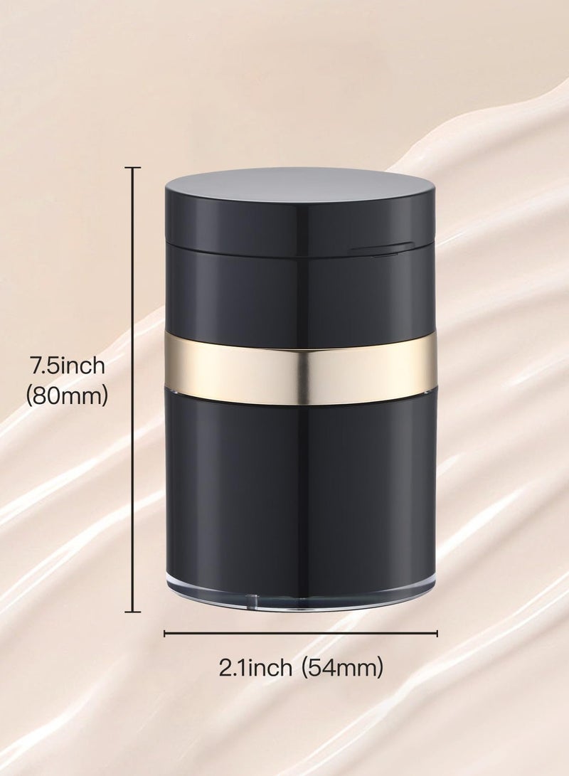 2 Pack Airless Pump Jars with Mirrors 1 oz 30ml Ideal for Moisturizers and Skin Care Creams - Image 3