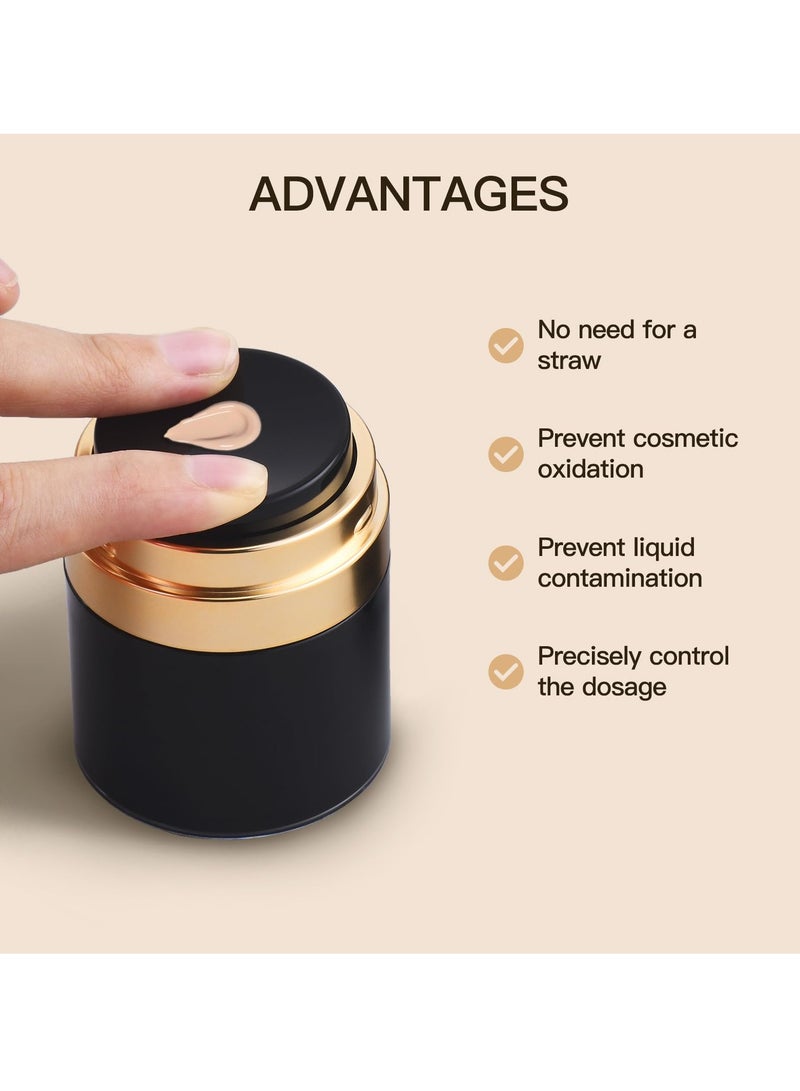 2 Pack Airless Pump Jars with Mirrors 1 oz 30ml Ideal for Moisturizers and Skin Care Creams - Image 4