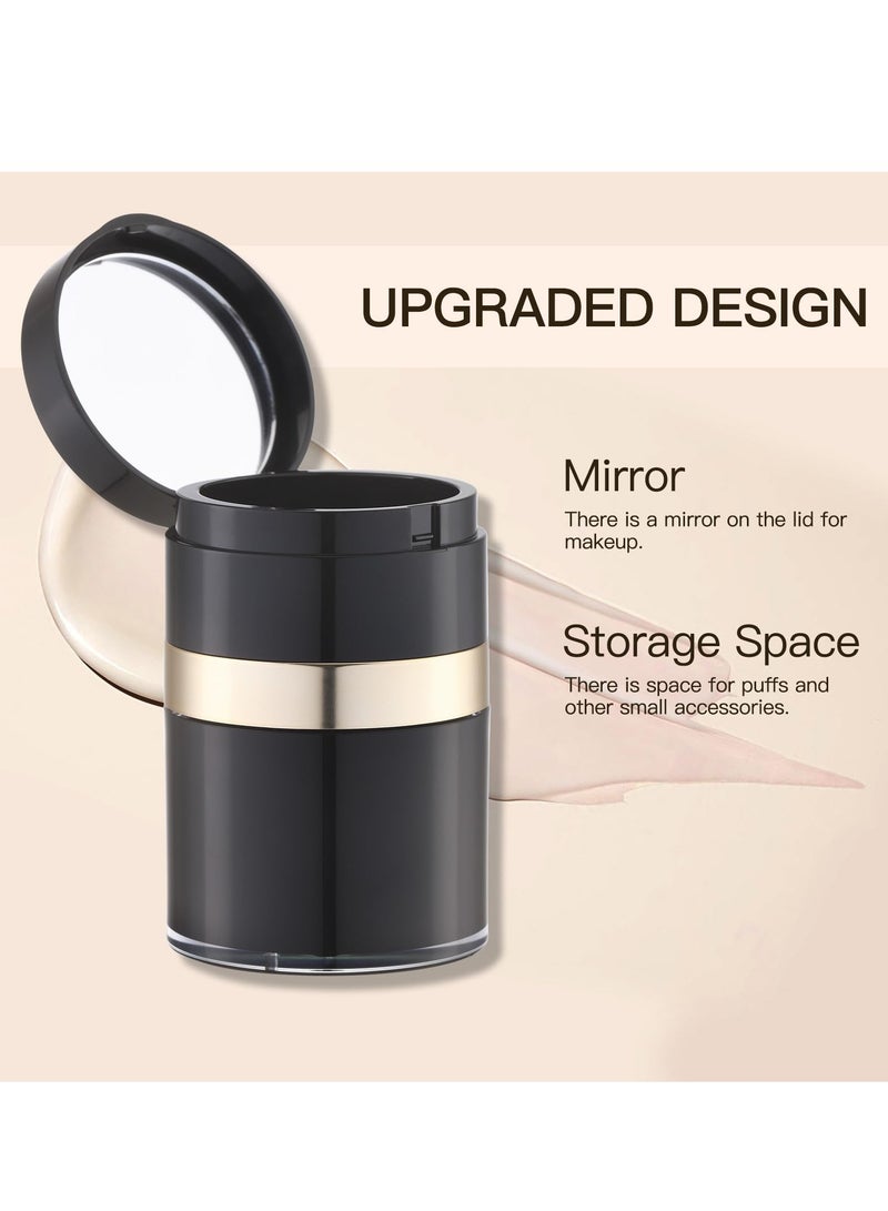 2 Pack Airless Pump Jars with Mirrors 1 oz 30ml Ideal for Moisturizers and Skin Care Creams - Image 5