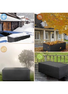 YIJIA HOME GOODS Waterproof Outdoor Furniture Cover, Large Rectangular Table, Chair And Sofa Protection, Black  - Image 3