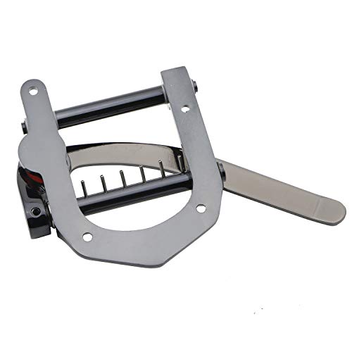 Swhmc Guitar Vibrato Tailpiece Tremolo, Flat Top Body Tremolo Unit Vibrato Bridge for Tele, SG, LP Electric Guitars Black - Image 5