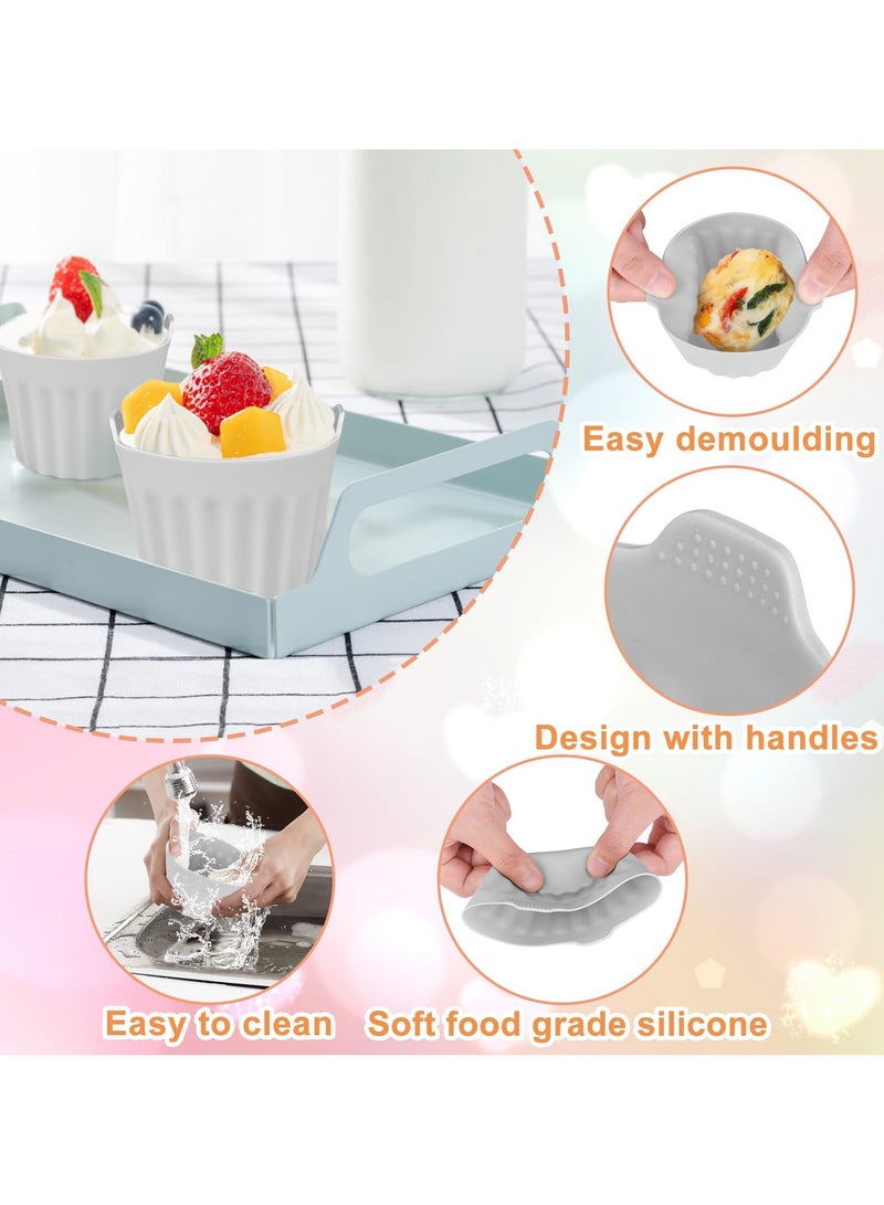 GNAFOTU Ramekins for Air Fryer, 6PCS Air Fryer Egg Poacher, Silicone Air Fryer Egg Mould, Silicone Air Fryer Accessories for Poached Eggs Muffin Cake, Silicone Moulds for Ninja/Tower/Cosori Air Fryer  - Image 3
