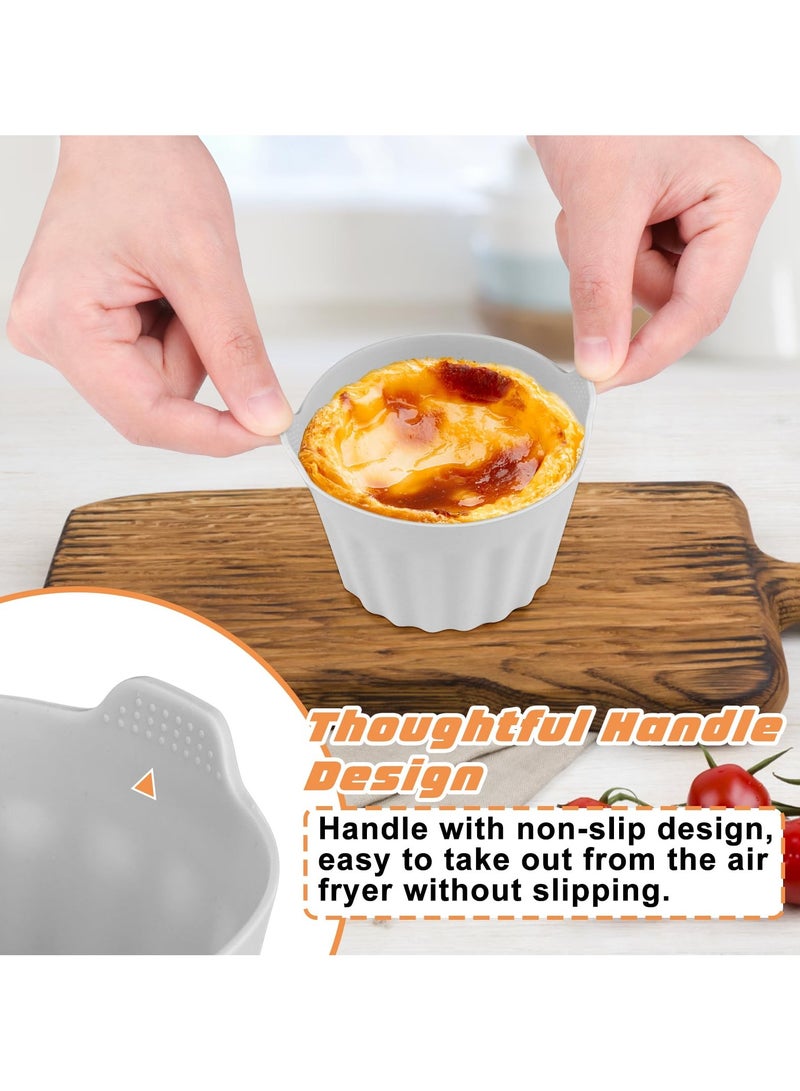 GNAFOTU Ramekins for Air Fryer, 6PCS Air Fryer Egg Poacher, Silicone Air Fryer Egg Mould, Silicone Air Fryer Accessories for Poached Eggs Muffin Cake, Silicone Moulds for Ninja/Tower/Cosori Air Fryer  - Image 4