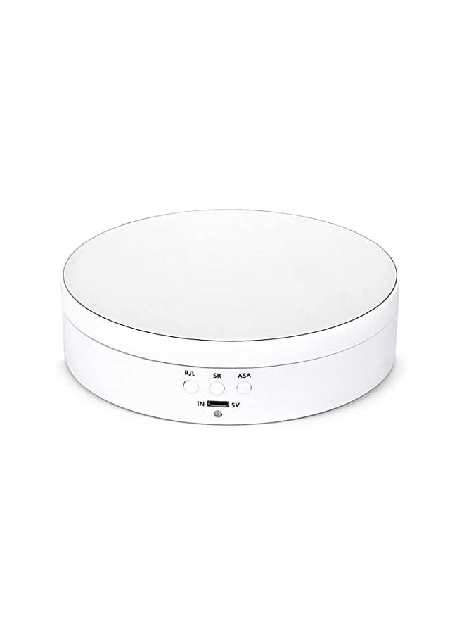 The Bros Rotating Display Stand 360 Degree Electric Rotating Turntable for Photography Products Display/Jewelry Watch / 3D Models/Cake and Collectibles (Matte White, 5.4 Inch)  - Image 2