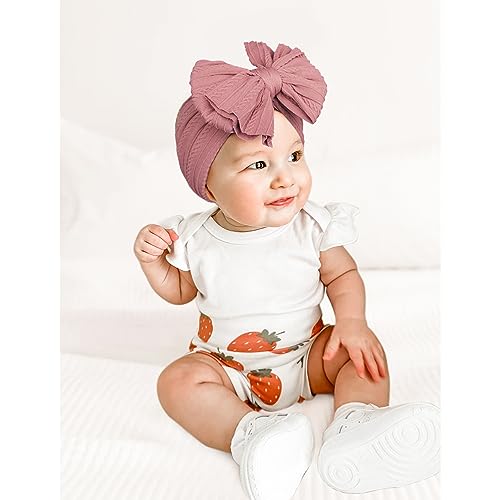 Niceye Handmade Baby Headbands Soft Stretchy Nylon Hair Bands with Bows for Newborn Infant Baby Toddler Girls - Image 4