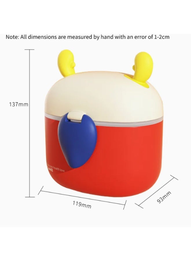 Twisoo Baby Formula Milk Powder Dispenser with Scoop, Airtight, BPA-Free, Spill-Proof, Stackable Snack Storage, Red - Image 5