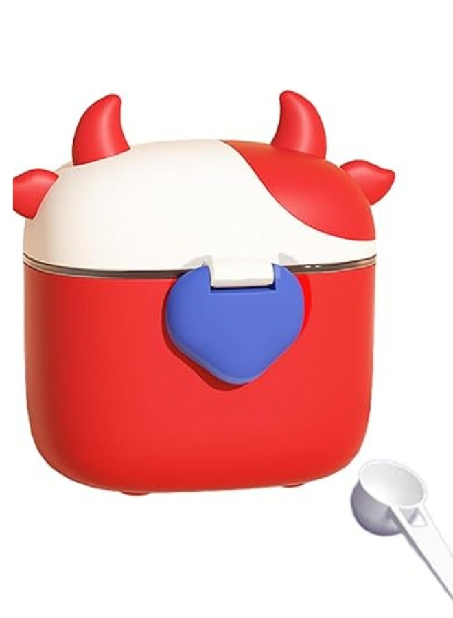 Twisoo Baby Formula Milk Powder Dispenser with Scoop, Airtight, BPA-Free, Spill-Proof, Stackable Snack Storage, Red - Image 1