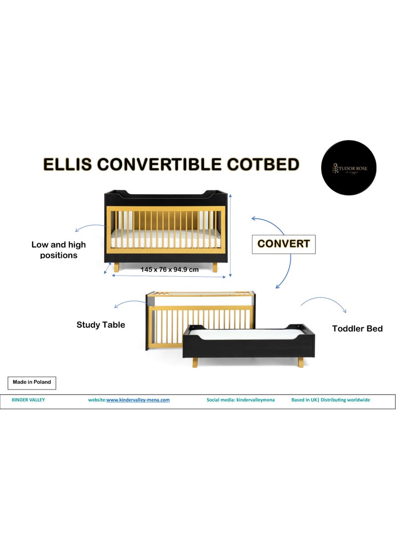 Kinder Valley Ellis Premium 4 in 1 Cotbed by Tudor Rose - Image 4